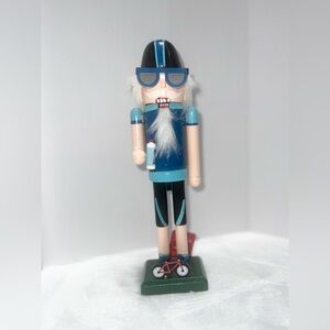 Ashland Wooden Nutcracker Cyclist With Water Bottle 10” Christmas Holiday Decor
